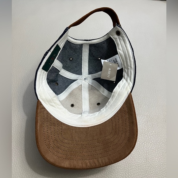 NWT - J. Crew Denim Baseball Cap with Suede Leather Brim - Picture 5 of 8